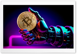 Bitcoin Cryptocurrency Physical Coin Ultra HD Wallpaper for 4K UHD Widescreen desktop, tablet & smartphone