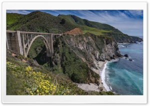 Bixby Creek Arch Bridge, Big Sur coast of California Ultra HD Wallpaper for 4K UHD Widescreen desktop, tablet & smartphone