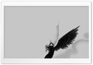 Black And White Angel Ultra HD Wallpaper for 4K UHD Widescreen desktop, tablet & smartphone