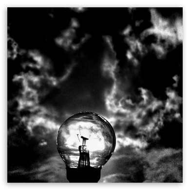 Black and White  Bulb and Sky UltraHD Wallpaper for Tablet 1:1 ;