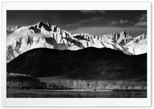 Black And White Winter Landscape Ultra HD Wallpaper for 4K UHD Widescreen desktop, tablet & smartphone