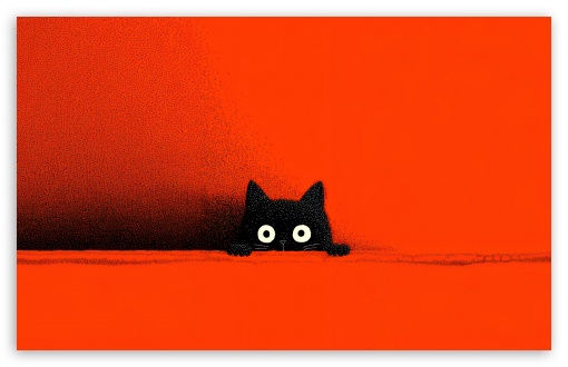 Black Cat Hiding Drawing UltraHD Wallpaper for UHD 16:9 ; HD 16:9 ; UltraWide 21:9 24:10 32:9 32:10 ; Widescreen 16:10 5:3 ; Fullscreen 4:3 5:4 3:2 ; Tablet 1:1 ; Mobile 9:16 9:19.5 9:20 10:16 2:3 3:5 3:4 ; Dual 16:10 5:3 16:9 4:3 5:4 3:2 ;