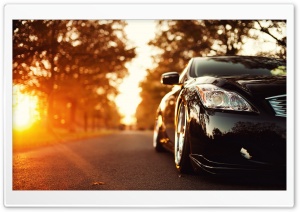 Black Infiniti Car On The Road Ultra HD Wallpaper for 4K UHD Widescreen desktop, tablet & smartphone