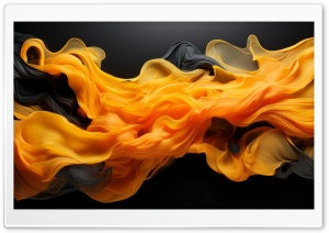Black Orange Yellow Abstract Art Ultra HD Wallpaper for 4K UHD Widescreen desktop, tablet & smartphone