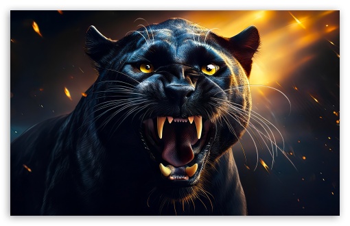 Black Panther Animal Roaring UltraHD Wallpaper for UHD 16:9 ; HD 16:9 ; UltraWide 21:9 24:10 ; Widescreen 16:10 5:3 ; Fullscreen 4:3 5:4 3:2 ; Tablet 1:1 ; Mobile 9:16 9:19.5 9:20 9:21 9:22 10:16 2:3 3:5 3:4 ;