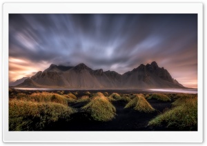 Black Sand Beach, Vestrahorn Mountain in Iceland Ultra HD Wallpaper for 4K UHD Widescreen desktop, tablet & smartphone
