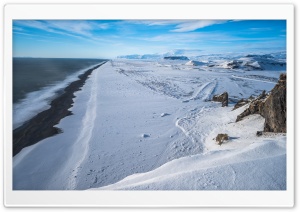 Black Sand Beach, Vik, Iceland, Winter Ultra HD Wallpaper for 4K UHD Widescreen desktop, tablet & smartphone