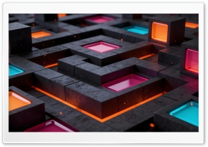 Black Stone Labyrinths 4K UHD Wallpaper for Widescreen and UltraWide Desktop, UltraHD TV, Smartphone, Tablet