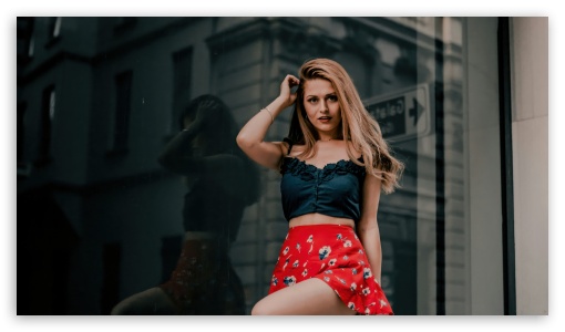 Black Top Girl Posing UltraHD Wallpaper for UHD 16:9 ; HD 16:9 ;