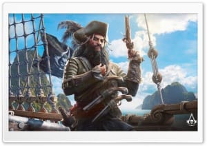 Blackbeard Assassin's Creed Black Flag Resynced Video Game 4K UHD Wallpaper for Widescreen and UltraWide Desktop, UltraHD TV, Smartphone, Tablet