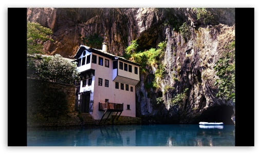 Blagaj Tekke UltraHD Wallpaper for HD 16:9 ;