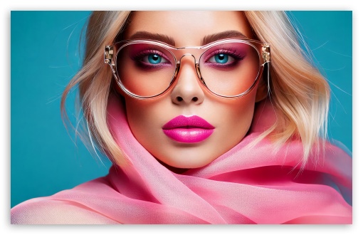 Blonde Beauty in Pink Scarf UltraHD Wallpaper for UHD 16:9 ; HD 16:9 ; UltraWide 21:9 24:10 32:10 ; Widescreen 16:10 5:3 ; Fullscreen 4:3 5:4 3:2 ; Tablet 1:1 ; Mobile 2:3 3:5 3:4 ; Dual 16:10 5:3 4:3 5:4 3:2 ;