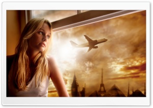 Blonde Girl By The Window Ultra HD Wallpaper for 4K UHD Widescreen desktop, tablet & smartphone