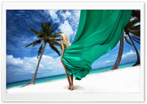 Blonde Girl on the Beach Ultra HD Wallpaper for 4K UHD Widescreen desktop, tablet & smartphone