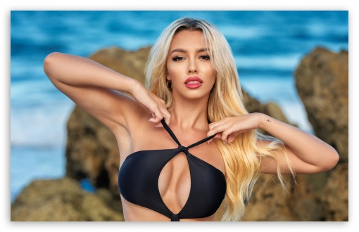 Blonde Girl, Swimsuit, Vacation, Summer, Beach UltraHD Wallpaper for UHD 16:9 ; HD 16:9 ; UltraWide 21:9 24:10 ; Widescreen 16:10 5:3 ; Fullscreen 4:3 5:4 3:2 ; Tablet 1:1 ; Mobile 9:16 9:19.5 9:20 9:21 9:22 10:16 2:3 3:5 3:4 ;
