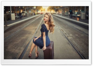 Blonde Woman, City Street Photography Ultra HD Wallpaper for 4K UHD Widescreen desktop, tablet & smartphone