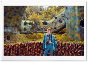 Blonde Woman In Blue Suit Ultra HD Wallpaper for 4K UHD Widescreen desktop, tablet & smartphone