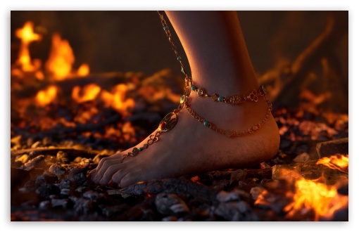 Blood Message, Bare Feet Walking on Fire UltraHD Wallpaper for UHD 16:9 ; HD 16:9 ; UltraWide 21:9 24:10 ; Widescreen 16:10 5:3 ; Fullscreen 4:3 5:4 3:2 ; Tablet 1:1 ;