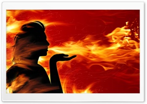 Blowing Fire background Ultra HD Wallpaper for 4K UHD Widescreen desktop, tablet & smartphone