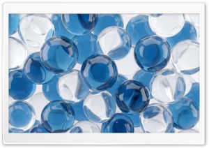 Blue and Clear Spheres 4K UHD Wallpaper for Widescreen and UltraWide Desktop, UltraHD TV, Smartphone, Tablet