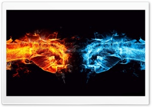 Blue And Red Fire Ultra HD Wallpaper for 4K UHD Widescreen desktop, tablet & smartphone