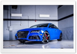 Blue Audi RS7 Ultra HD Wallpaper for 4K UHD Widescreen Desktop, Lockscreen, Screensaver, TV, Tablet, Smartphone