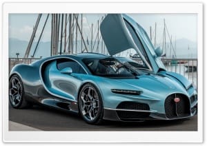Blue Bugatti Tourbillon Hypercar 4K UHD Wallpaper for Widescreen and UltraWide Desktop, UltraHD TV, Smartphone, Tablet