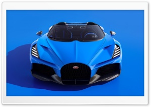 Blue Bugatti W16 Mistral 2024 W16 Engine Sports Car Luxurious Design Ultra HD Wallpaper for 4K UHD Widescreen desktop, tablet & smartphone