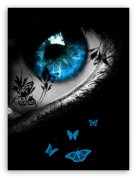 Blue Butterfly Eye UltraHD Wallpaper for Mobile 4:3 - UXGA XGA SVGA ;