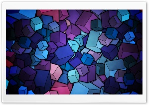 Blue Cubes Ultra HD Wallpaper for 4K UHD Widescreen desktop, tablet & smartphone