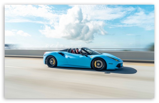 Blue Ferrari Sports Car on the Highway UltraHD Wallpaper for UHD 16:9 ; HD 16:9 ; UltraWide 21:9 24:10 32:9 32:10 ; Widescreen 16:10 5:3 ; Fullscreen 4:3 5:4 3:2 ; Tablet 1:1 ; Dual 16:10 5:3 16:9 4:3 5:4 3:2 ;