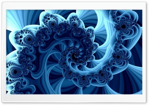 Blue Fractals Ultra HD Wallpaper for 4K UHD Widescreen desktop, tablet & smartphone