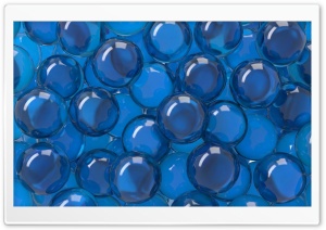 Blue Glass Spheres 4K UHD Wallpaper for Widescreen and UltraWide Desktop, UltraHD TV, Smartphone, Tablet