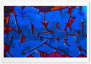Blue Graffitti Ultra HD Wallpaper for 4K UHD Widescreen desktop, tablet & smartphone