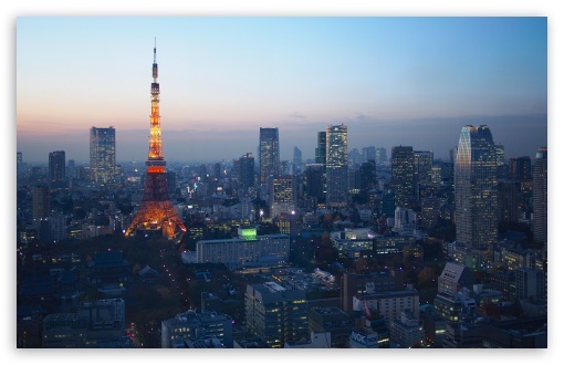 Blue Hour Over Tokyo UltraHD Wallpaper for UHD 16:9 ; HD 16:9 ; Widescreen 16:10 5:3 ; Fullscreen 4:3 5:4 3:2 ; Tablet 1:1 ; Mobile 3:5 3:4 ;