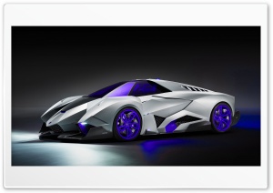 Blue lamborghini egoista 4K UHD Wallpaper for Widescreen and UltraWide Desktop, UltraHD TV, Smartphone, Tablet