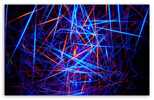 Blue Light Lines UltraHD Wallpaper for Widescreen 16:10 ;