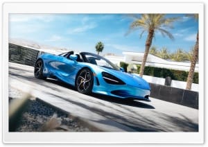 Blue McLaren 750S Spider Supercar 4K UHD Wallpaper for Widescreen and UltraWide Desktop, UltraHD TV, Smartphone, Tablet