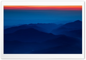 Blue Mountains Red Sky Ultra HD Wallpaper for 4K UHD Widescreen desktop, tablet & smartphone