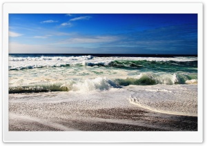 Blue Ocean Waves Ultra HD Wallpaper for 4K UHD Widescreen desktop, tablet & smartphone