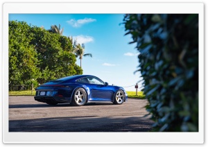 Blue Porsche Sports Car 4K UHD Wallpaper for Widescreen and UltraWide Desktop, UltraHD TV, Smartphone, Tablet
