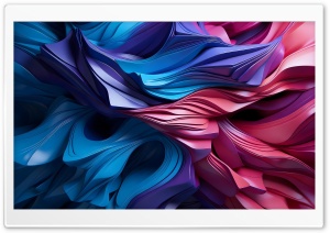 Blue Red 3D Waves 4K UHD Wallpaper for Widescreen and UltraWide Desktop, UltraHD TV, Smartphone, Tablet