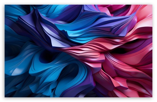 Blue Red 3D Waves UltraHD Wallpaper for Widescreen 16:10 ;
