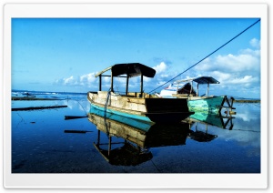 Blue Sky and Little Boat Ultra HD Wallpaper for 4K UHD Widescreen desktop, tablet & smartphone