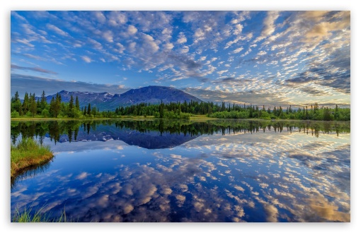 Blue Sky with Scattered Clouds Reflected in the Lake UltraHD Wallpaper for UHD 16:9 ; HD 16:9 ; UltraWide 21:9 24:10 32:9 32:10 ; Widescreen 16:10 5:3 ; Fullscreen 4:3 5:4 3:2 ; Tablet 1:1 ; Mobile 9:16 9:19.5 9:20 9:21 9:22 10:16 2:3 3:5 3:4 ; Dual 16:10 5:3 16:9 4:3 5:4 3:2 ;