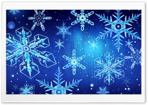 Blue Snowflakes New Year Ultra HD Wallpaper for 4K UHD Widescreen desktop, tablet & smartphone