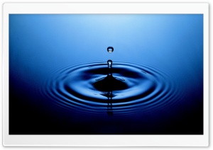 Blue Water Drop Ripple Ultra HD Wallpaper for 4K UHD Widescreen desktop, tablet & smartphone
