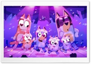 Bluey The Sign Heeler Family Wedding Dance 4K UHD Wallpaper for Widescreen and UltraWide Desktop, UltraHD TV, Smartphone, Tablet