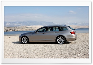 BMW 5 Series Touring 520D In Milano Beige   Beach Ultra HD Wallpaper for 4K UHD Widescreen desktop, tablet & smartphone