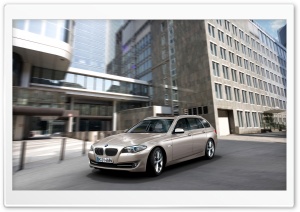 BMW 5 Series Touring F11 In Milano Beige   City Ultra HD Wallpaper for 4K UHD Widescreen desktop, tablet & smartphone